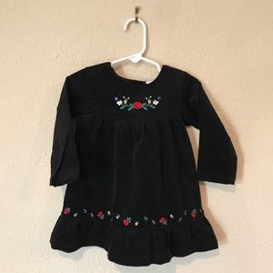 Hanna Anderson velvet-like cotton dress + handbag